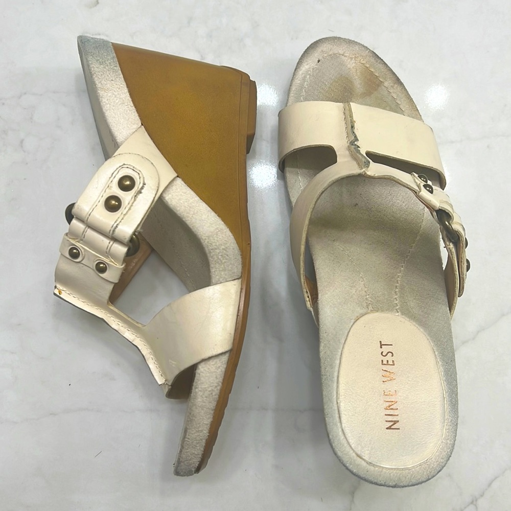Nine West slip on wedges